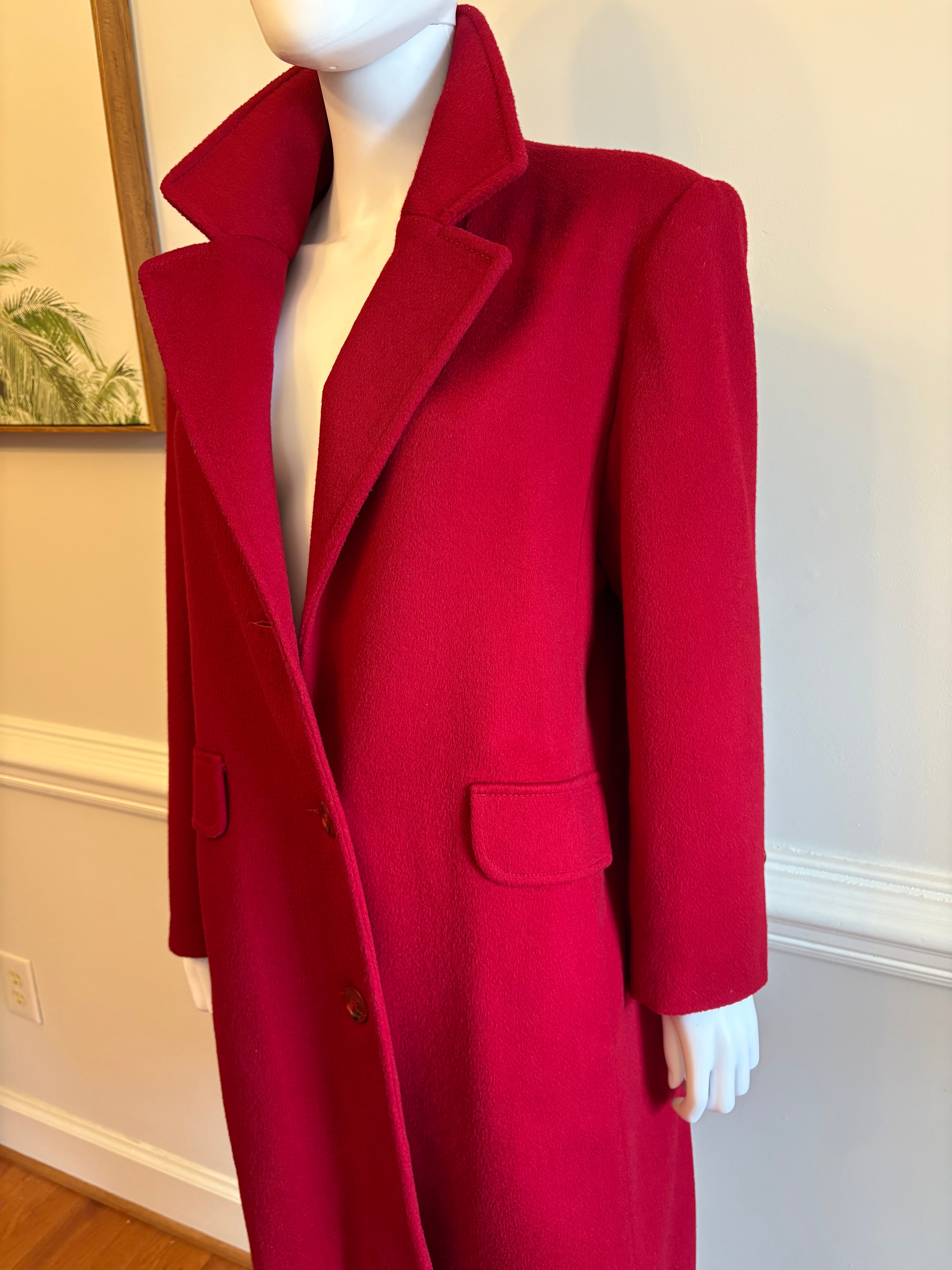 Chic Women's Red Trench Coat