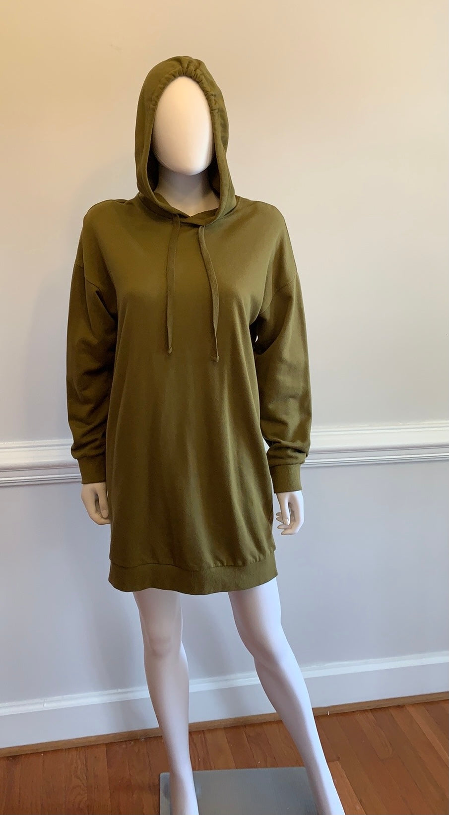 Green hoodie dress