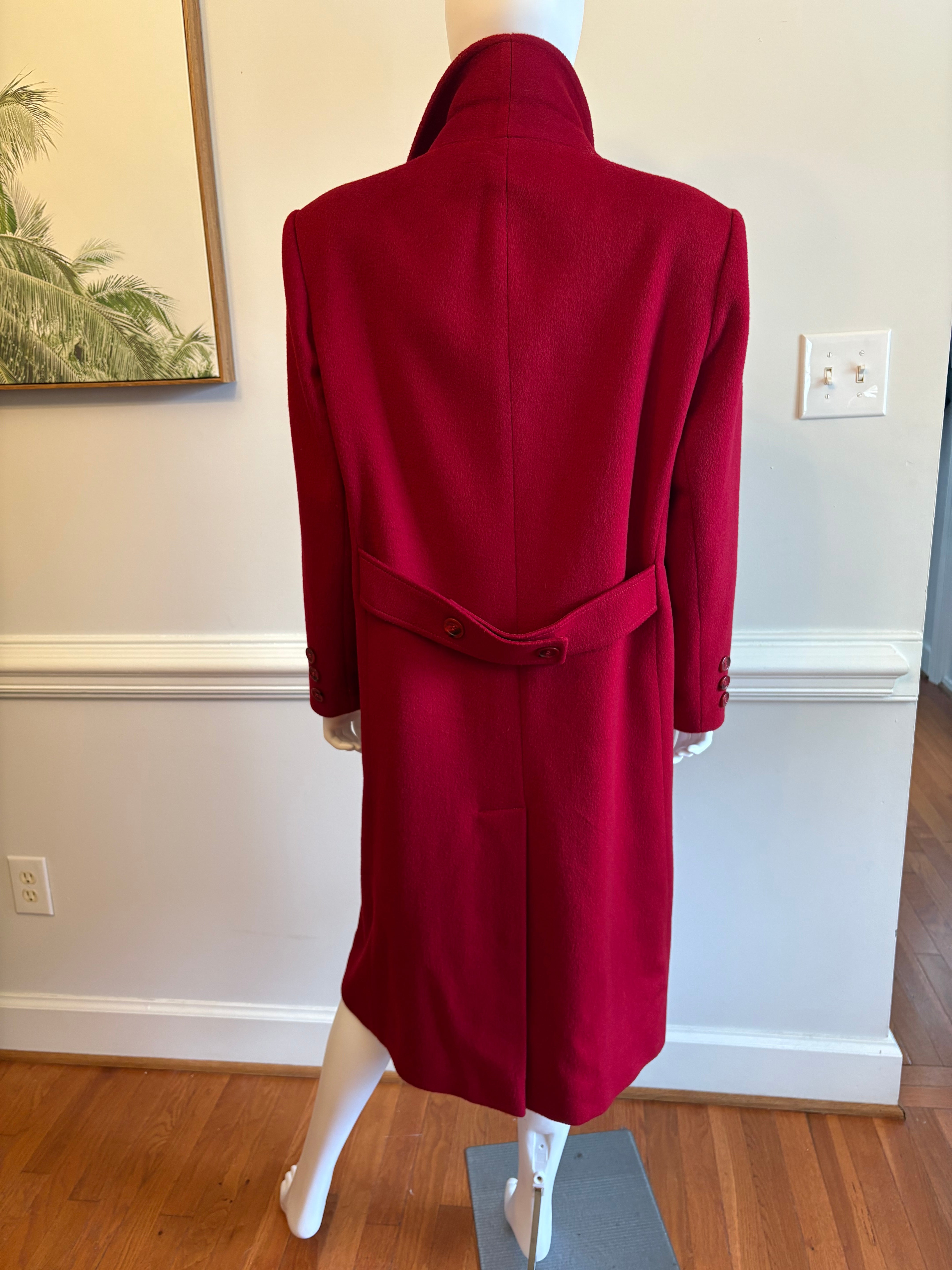 Chic Women's Red Trench Coat