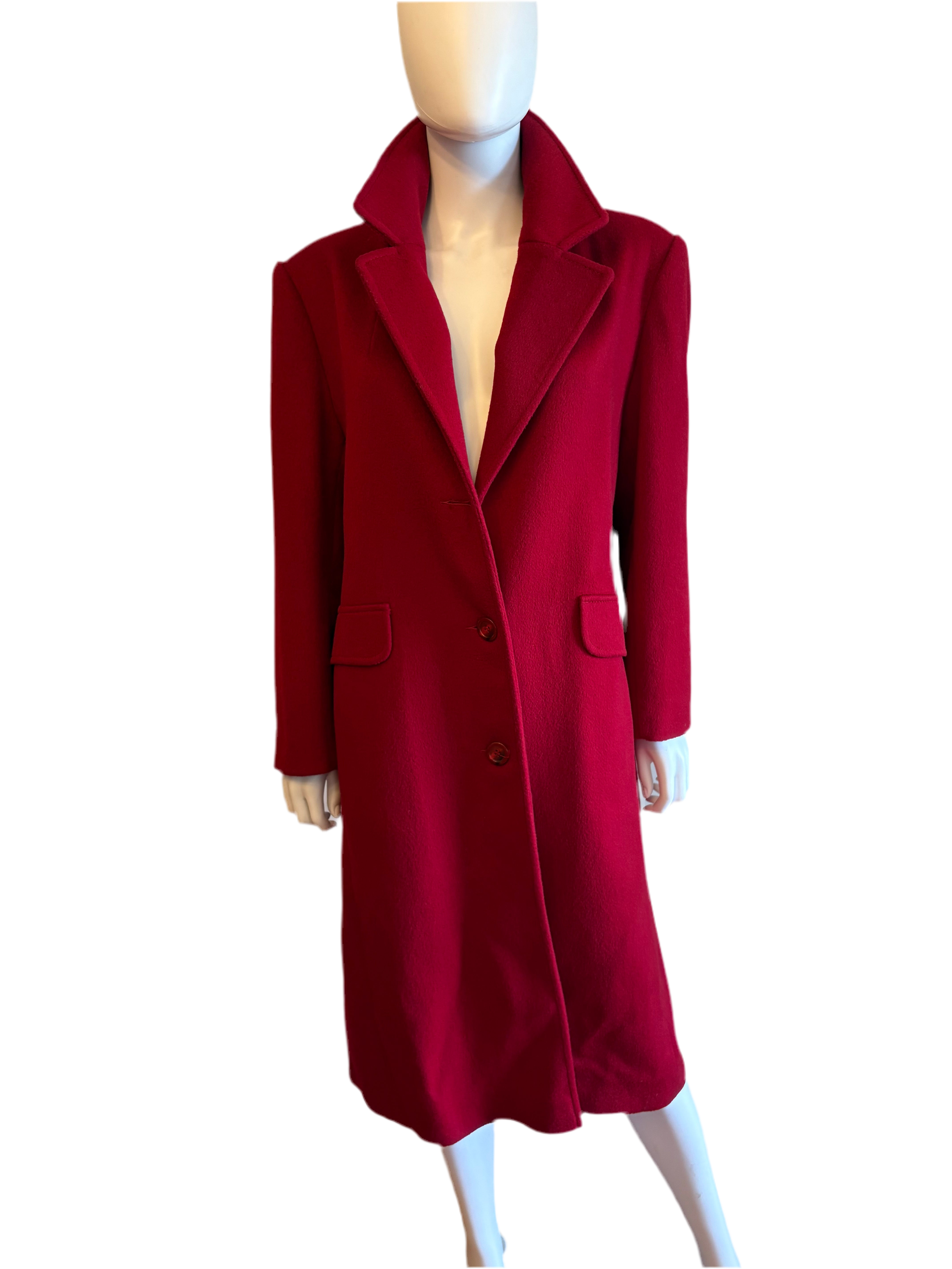 Chic Women's Red Trench Coat