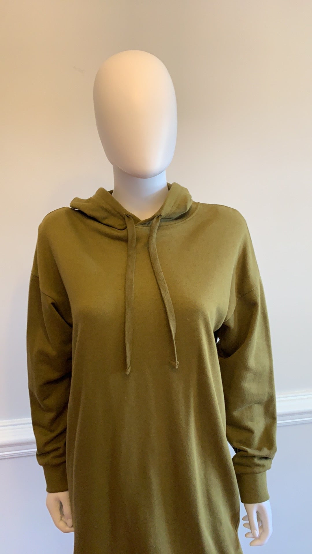 Green hoodie dress