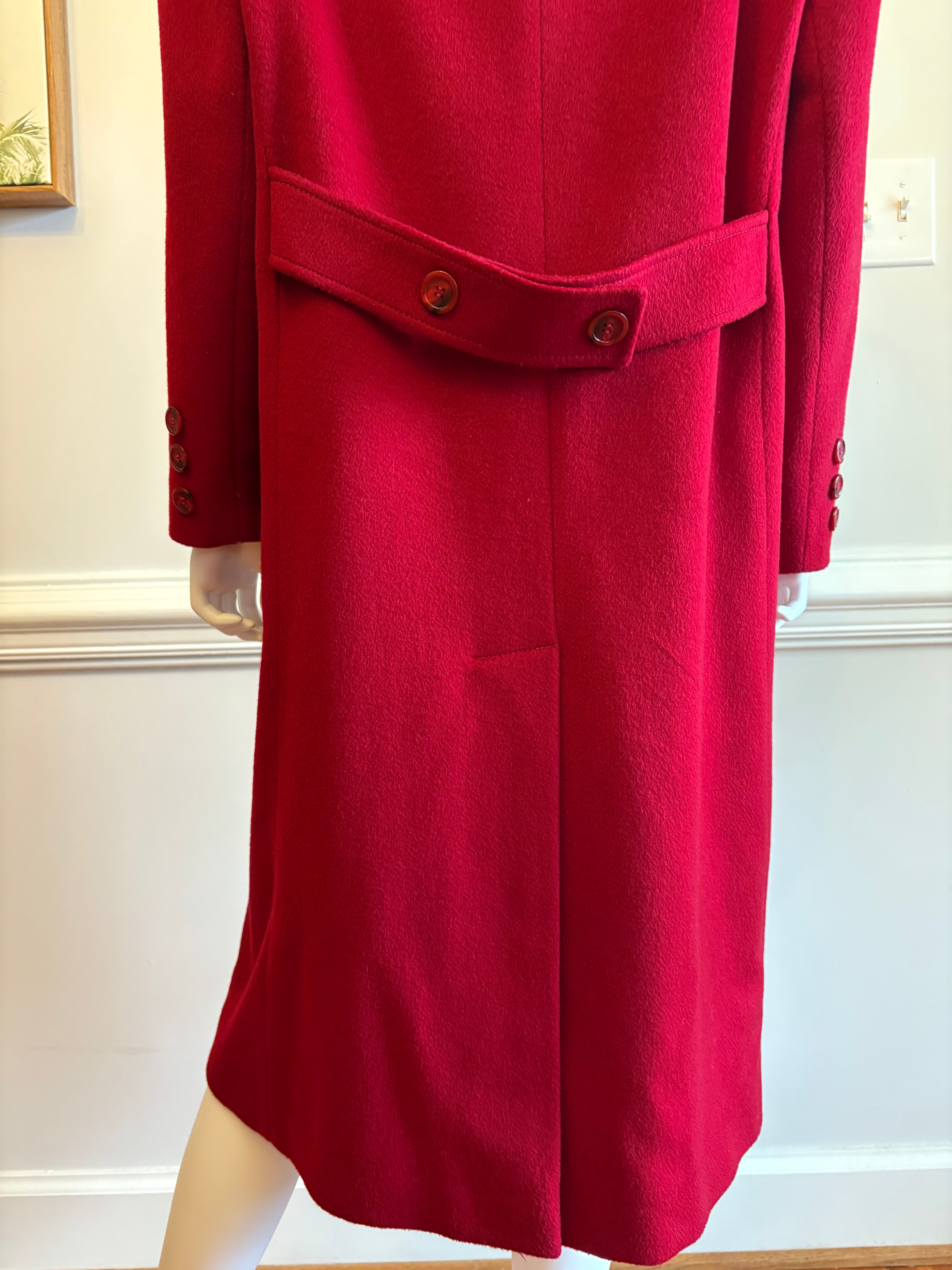 Chic Women's Red Trench Coat