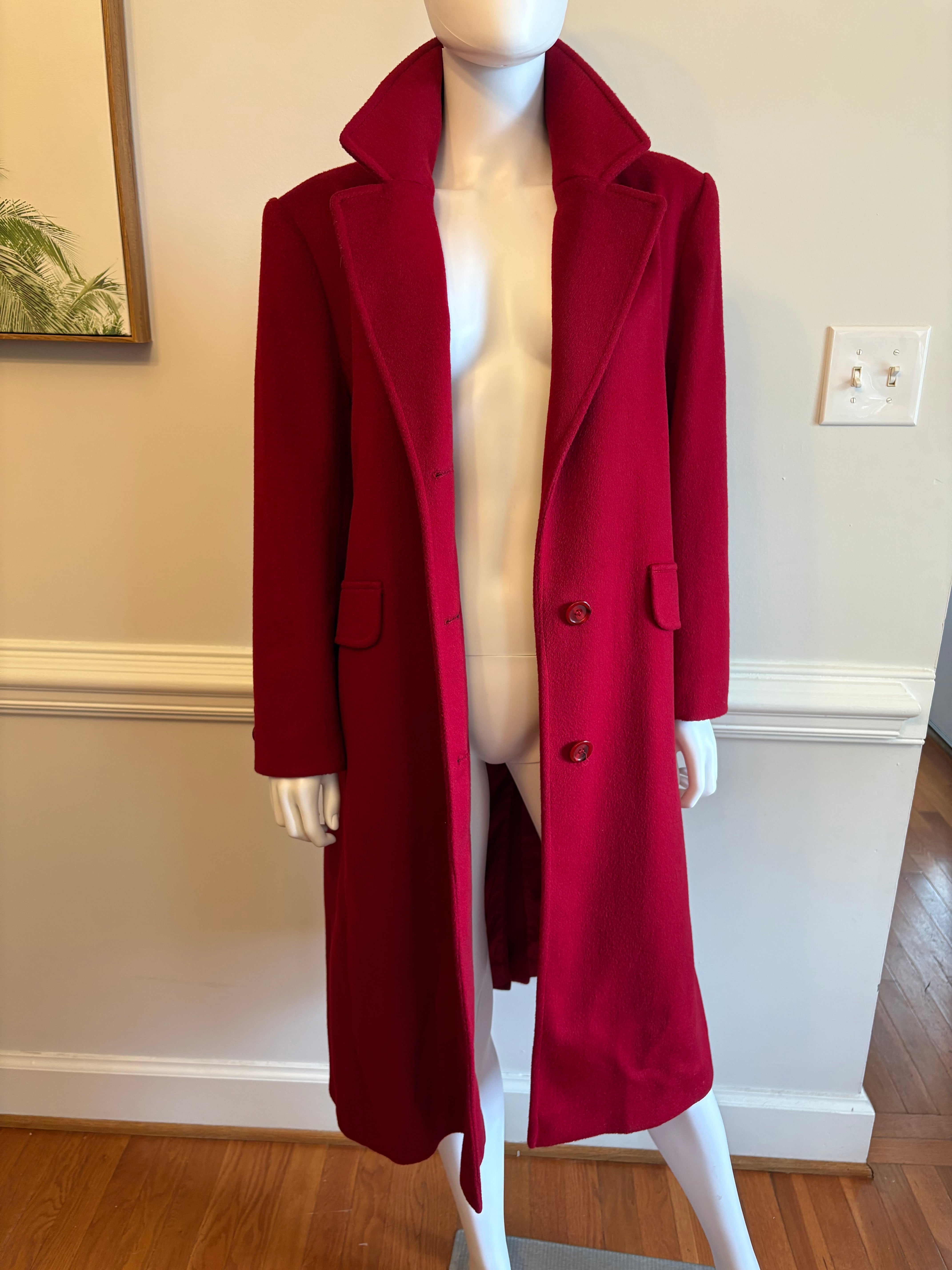 Chic Women's Red Trench Coat