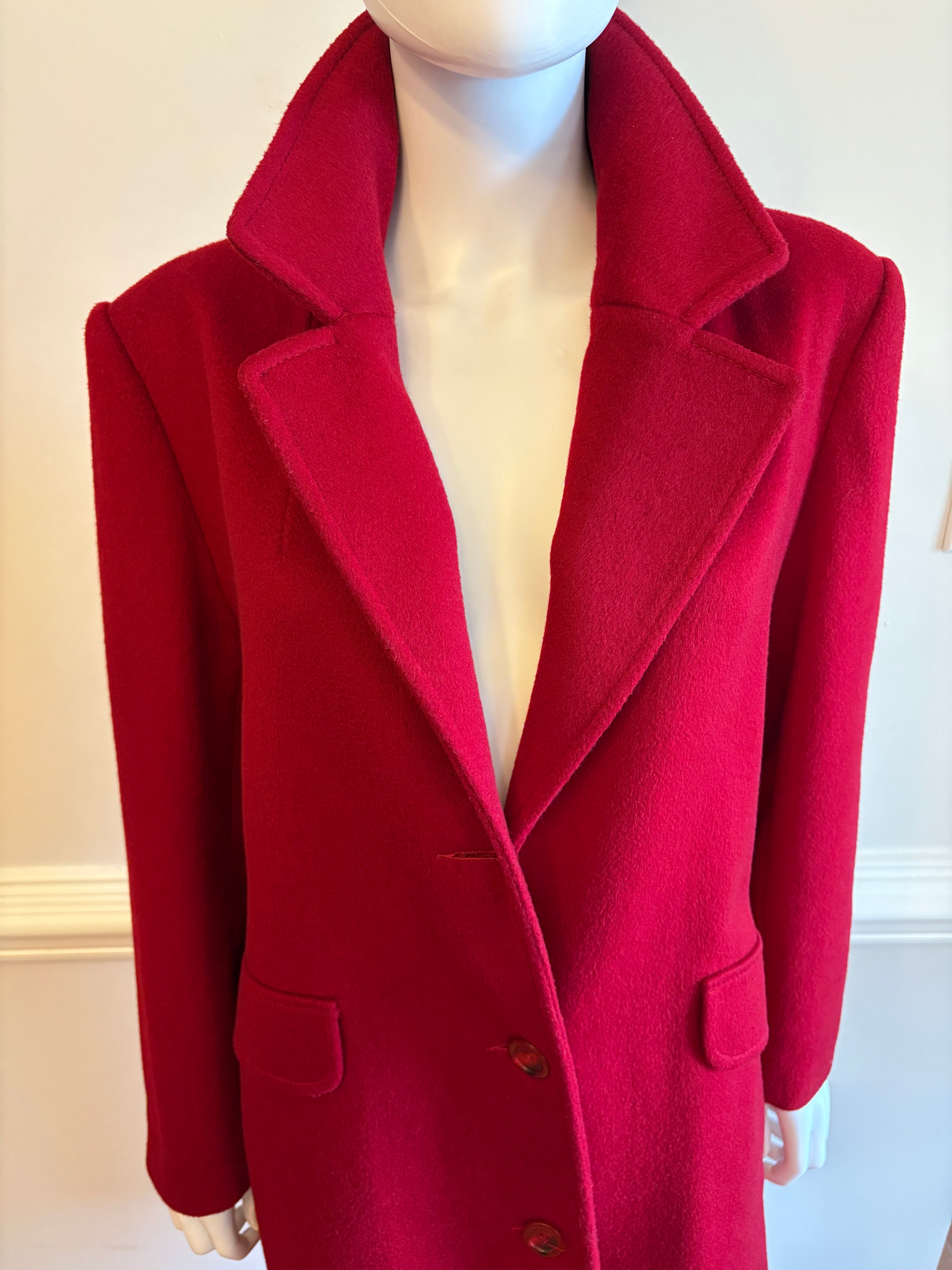 Chic Women's Red Trench Coat