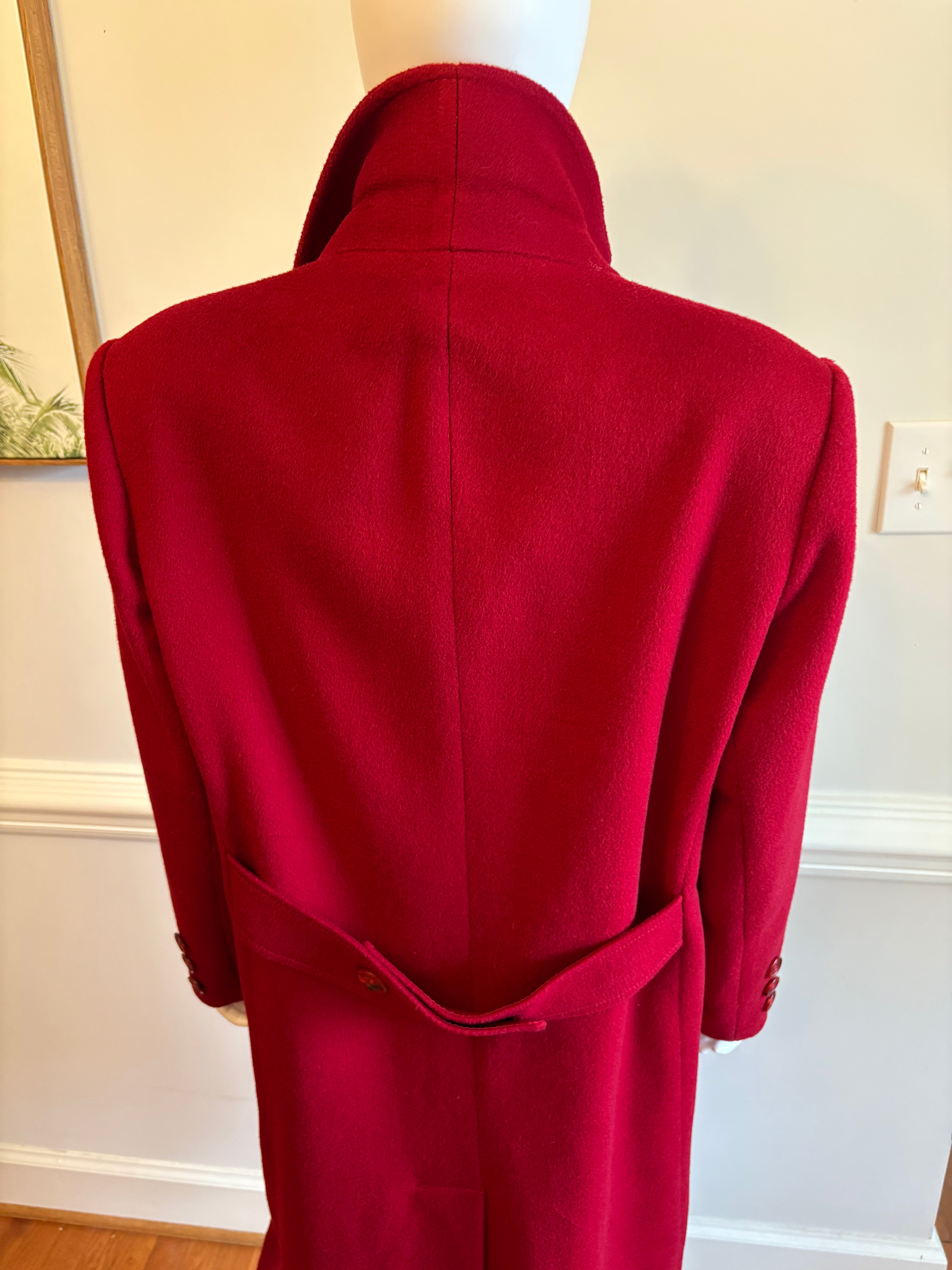 Chic Women's Red Trench Coat