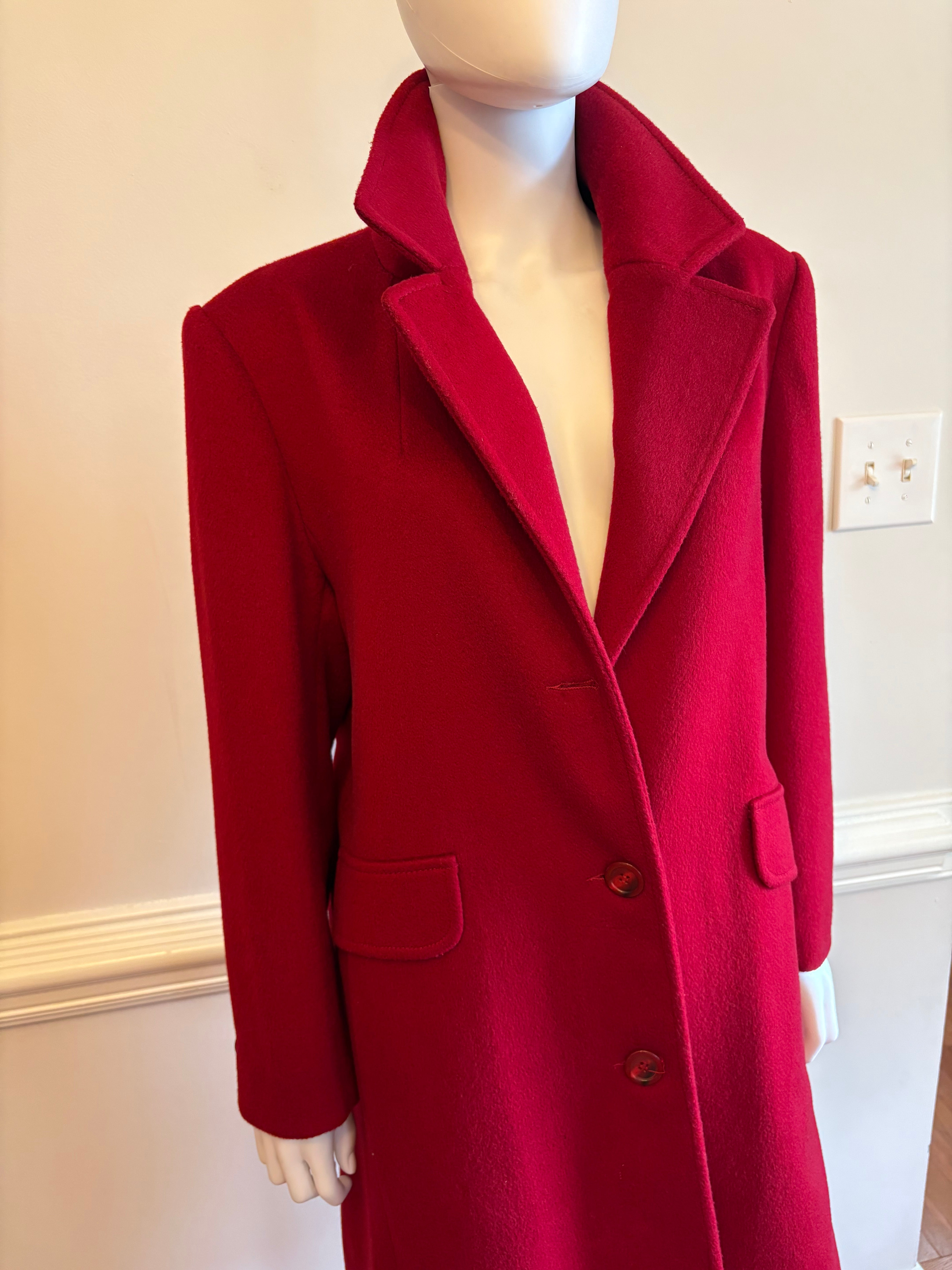 Chic Women's Red Trench Coat