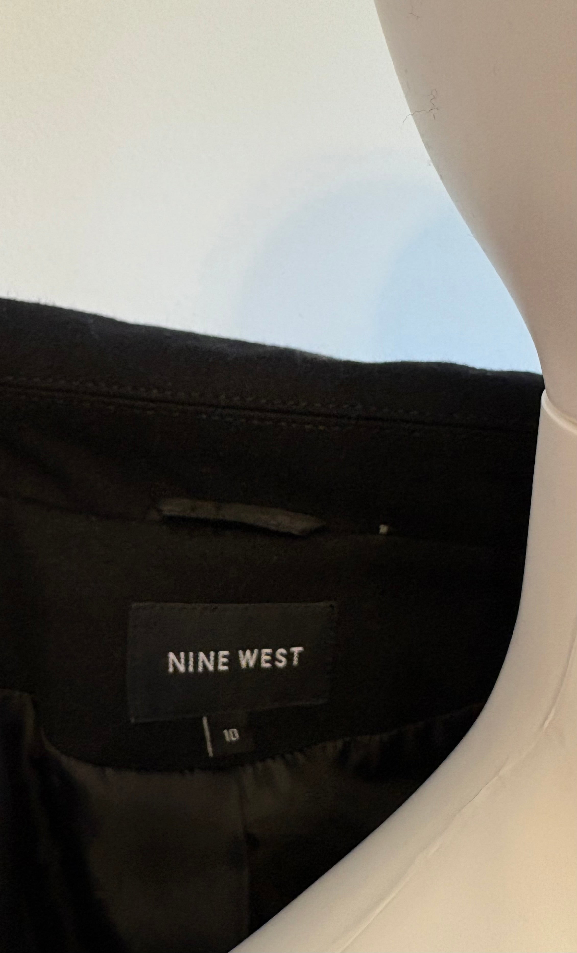 Nine West Black Double-Breasted Pea Coat