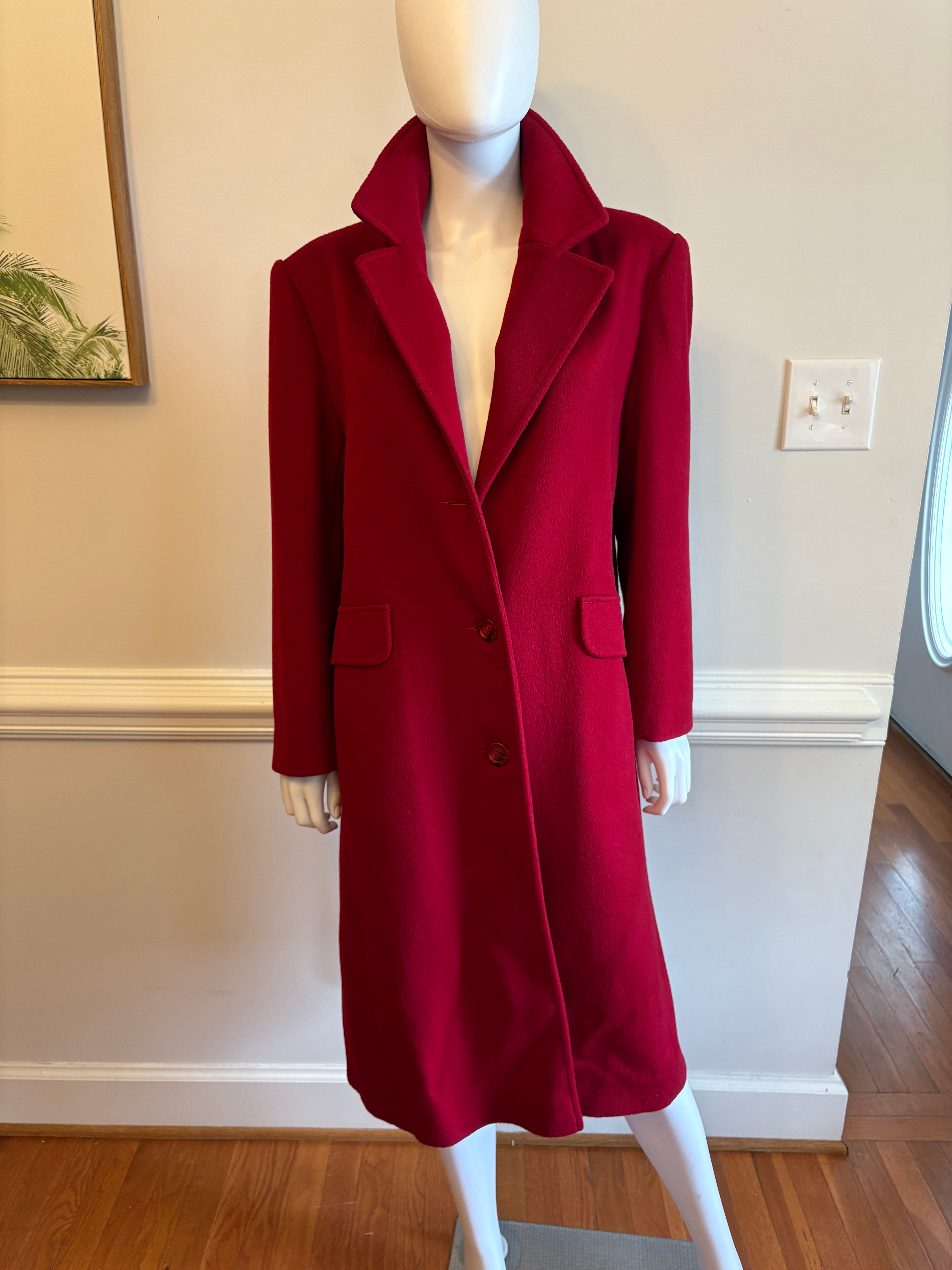 Chic Women's Red Trench Coat