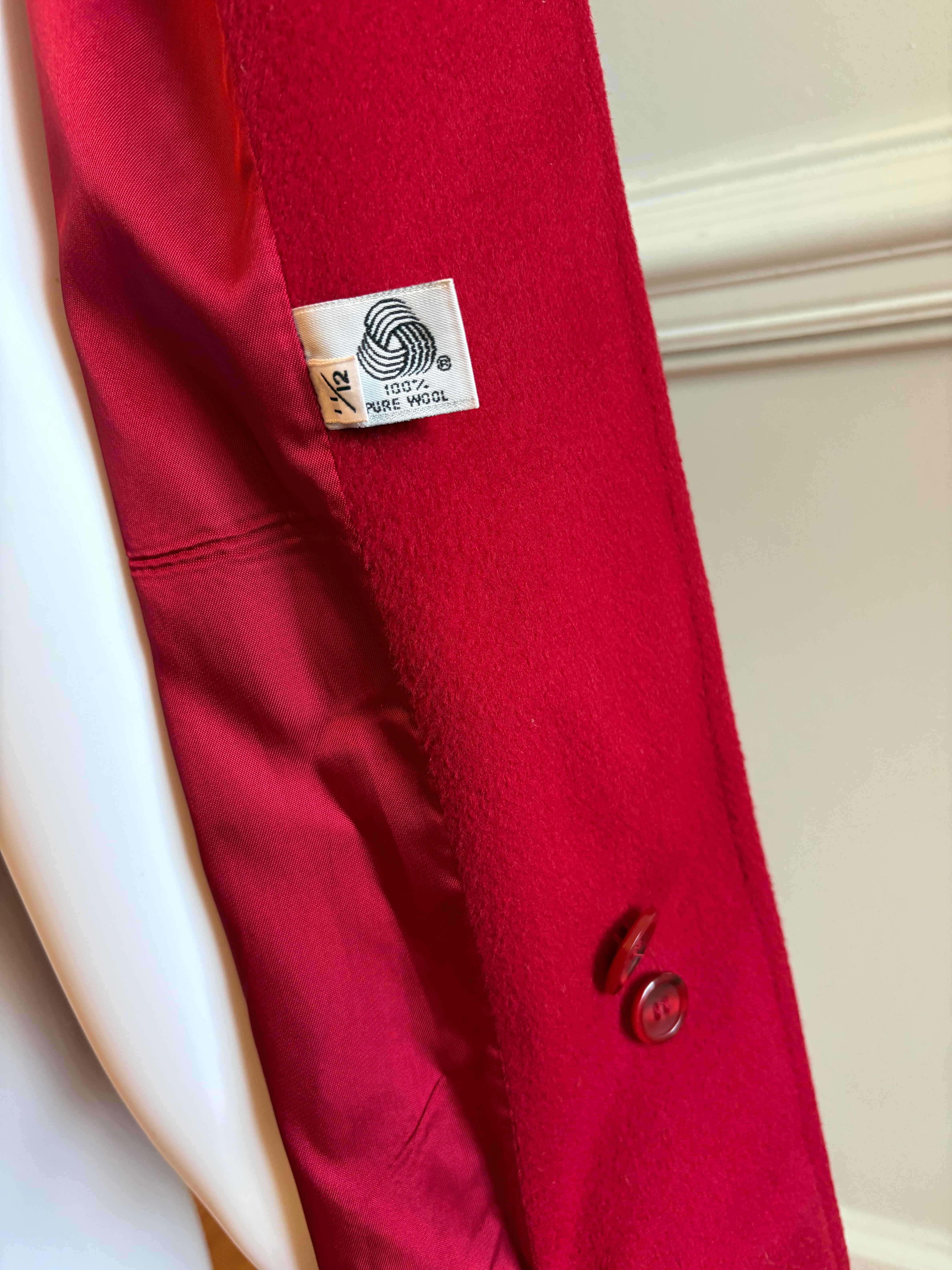 Chic Women's Red Trench Coat