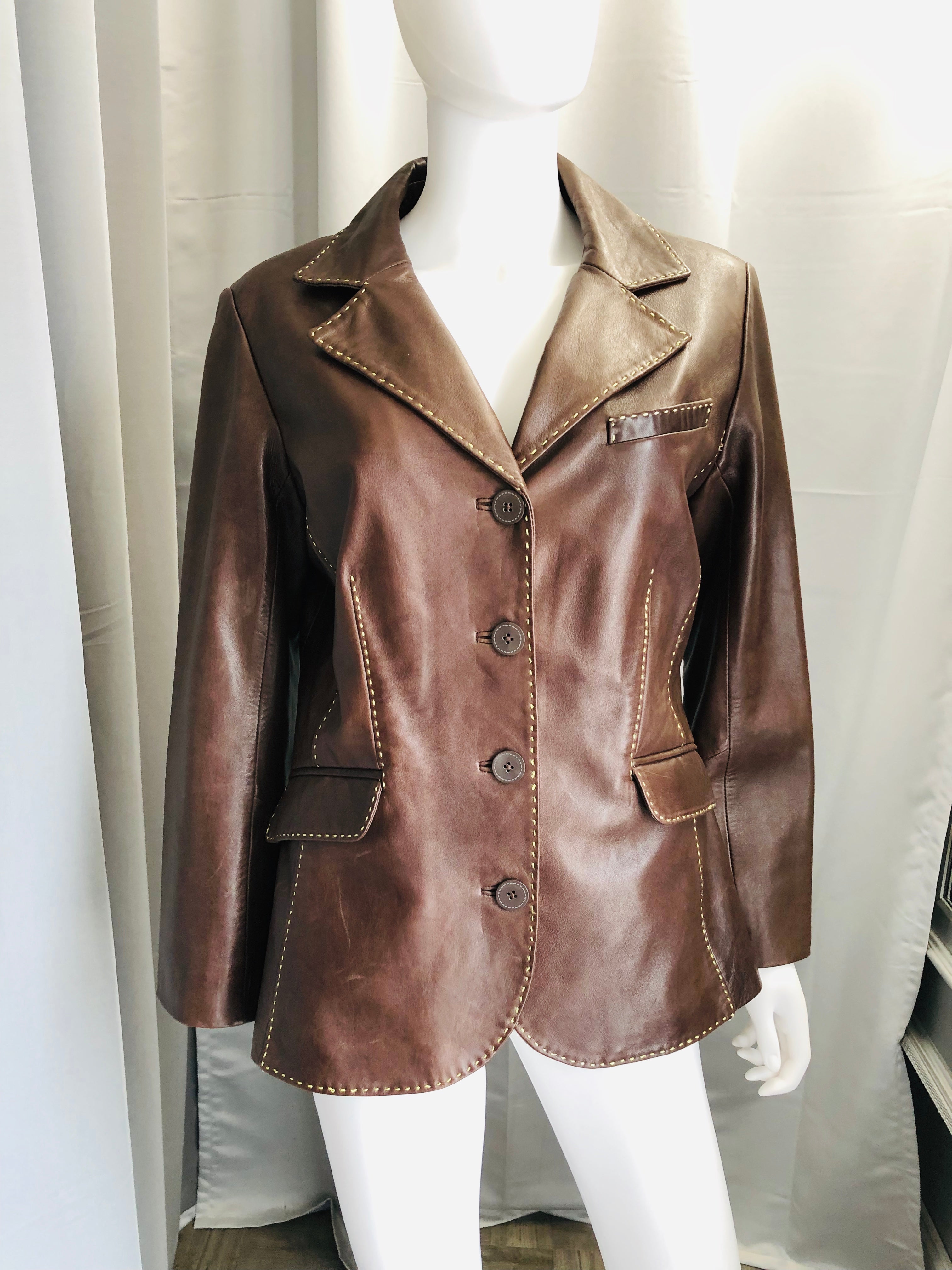 Vakko sport leather jacket hot sale