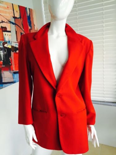 Red Wool Blazer - Vanity's Vault