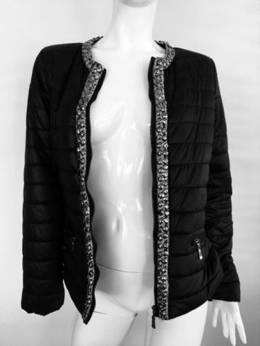 Black Nylon Quilted Jacket - Vanity's Vault