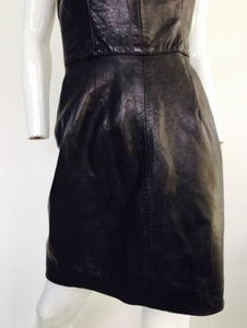 Strapless Leather Dress - Vanity's Vault