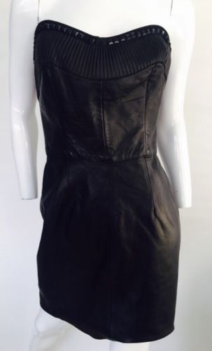 Strapless Leather Dress - Vanity's Vault