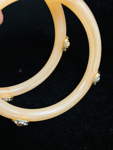 2pc Peach Bangle Bracelet - Vanity's Vault