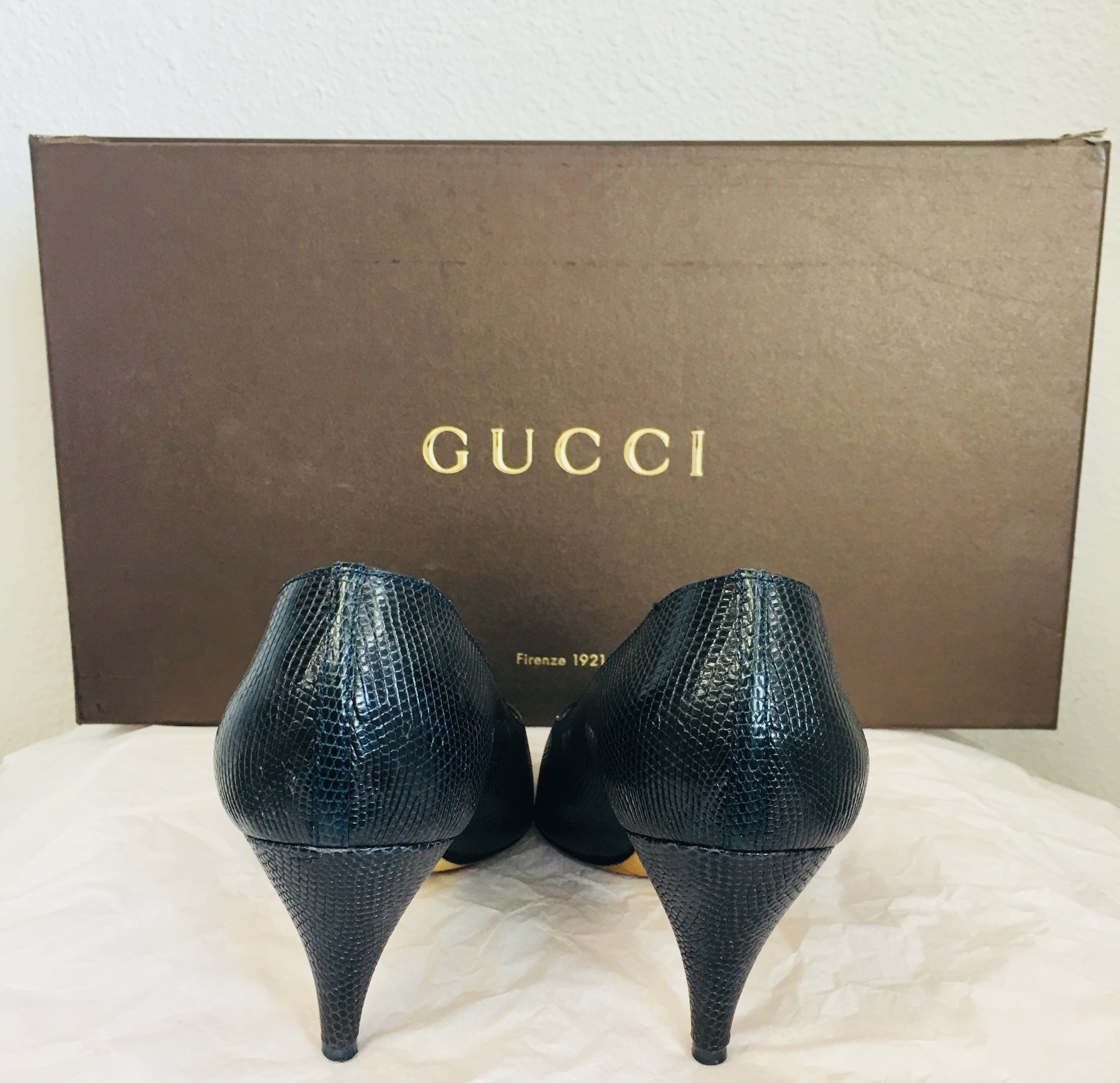 Gucci sales snakeskin shoes