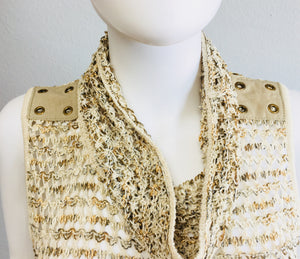St. JOHN Crochet Sleeveless Sweater - Vanity's Vault