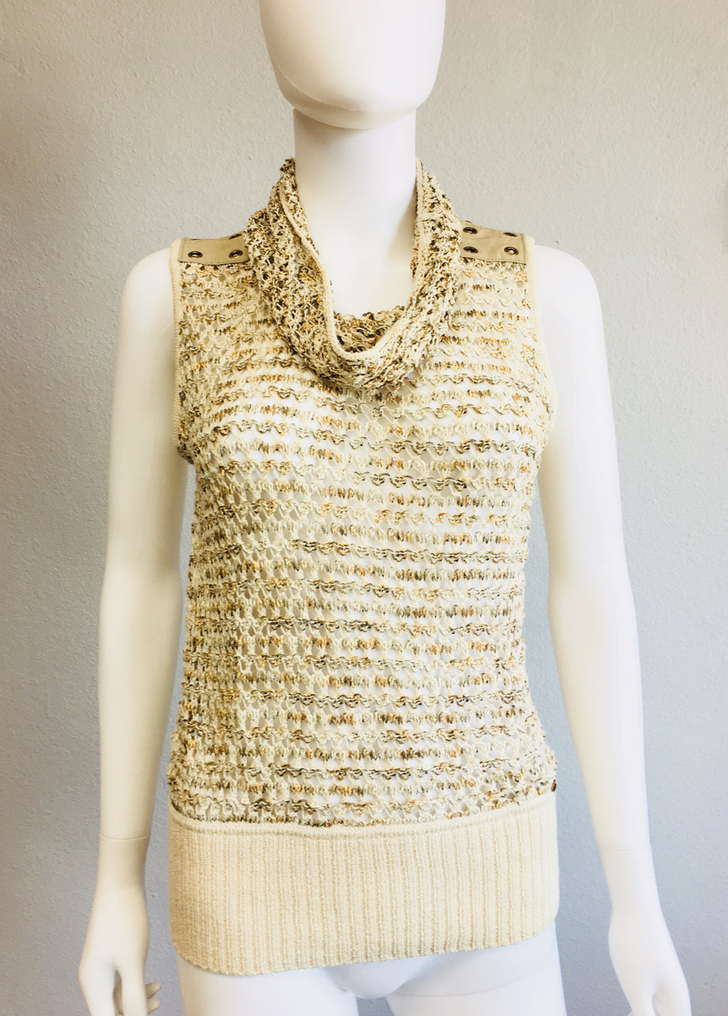 St. JOHN Crochet Sleeveless Sweater - Vanity's Vault