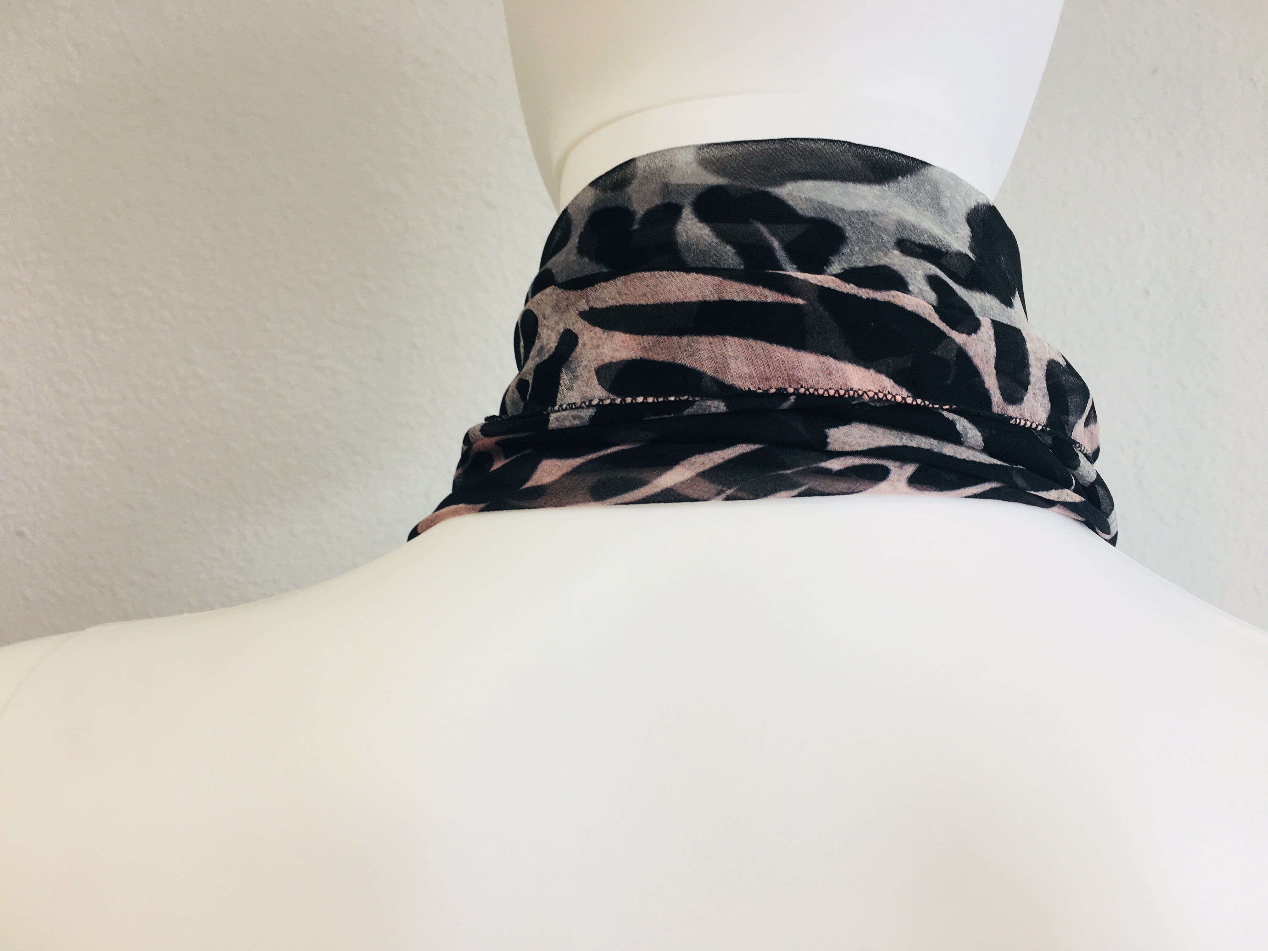black and white leopard scarf - Vanity's Vault