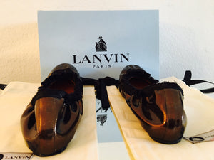 Lanvin Black 2 Tone Flats - Vanity's Vault